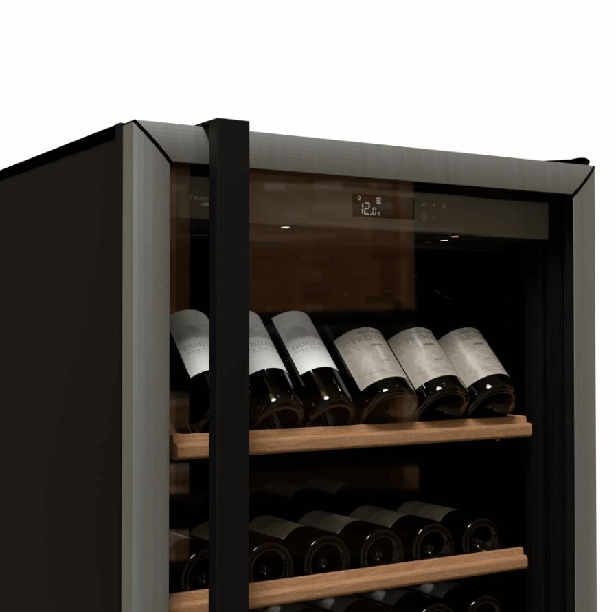 Transtherm Ermitage Glass Black Single Zone 182 Bottle Wine Cooler - Transtherm - Buy at Wine Coolers Online