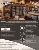 Transtherm Ermitage Glass Black Single Zone 182 Bottle Wine Cooler - Transtherm - Buy at Wine Coolers Online