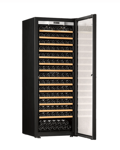 Transtherm Ermitage Glass Black Single Zone 182 Bottle Wine Cooler - Transtherm - Buy at Wine Coolers Online