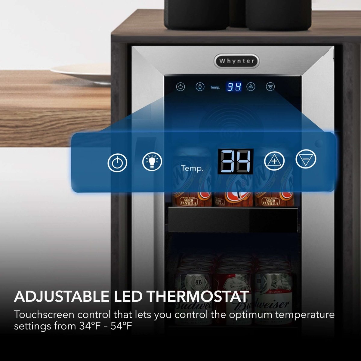 Whynter 12″ Built - In 75 Can Under - Counter Stainless Steel Beverage Refrigerator/Cooler BBR638 - SB - Whynter - Buy at Wine Coolers Online