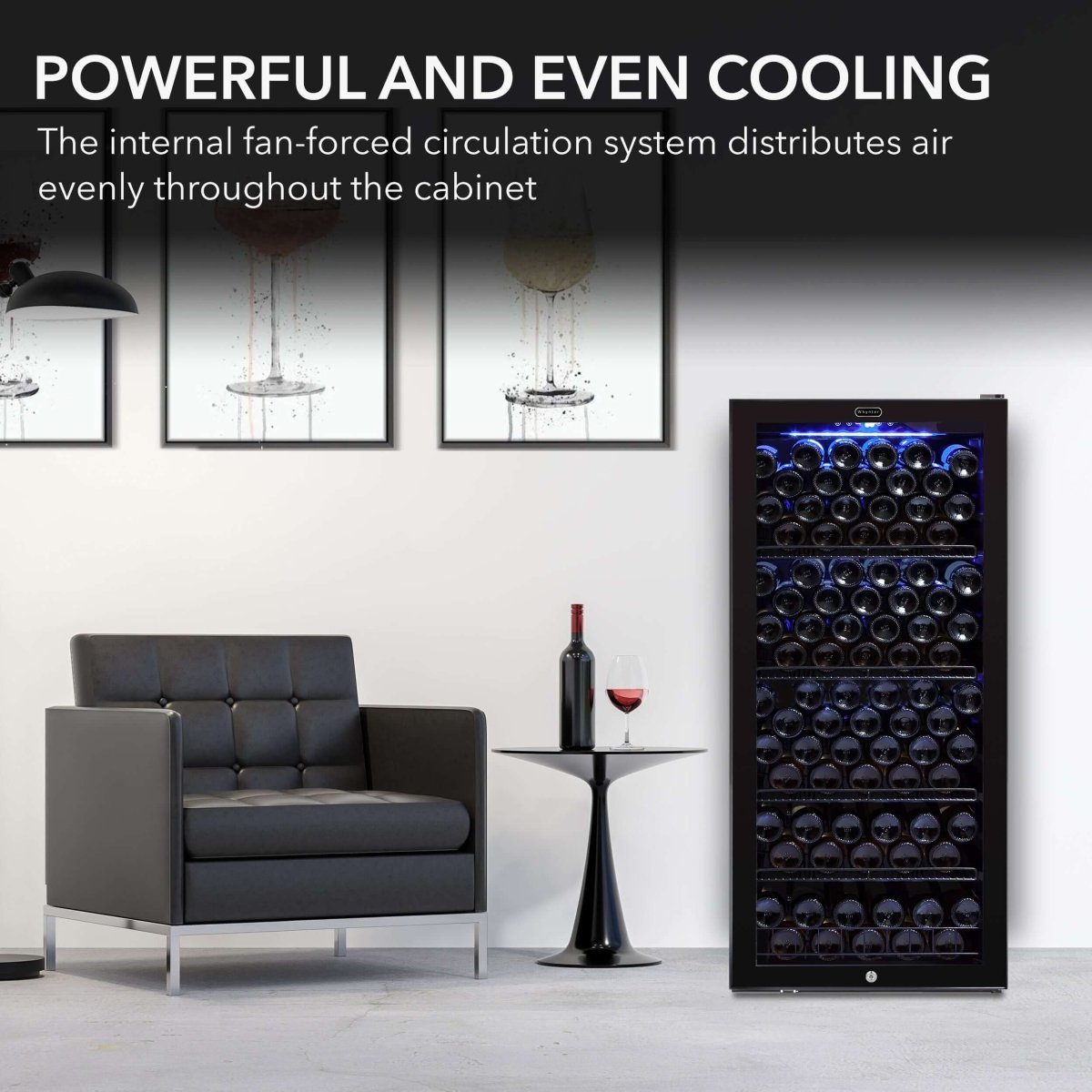 Whynter 124 Bottle Freestanding Wine Cooler/Refrigerator FWC - 1201BB - Whynter - Buy at Wine Coolers Online