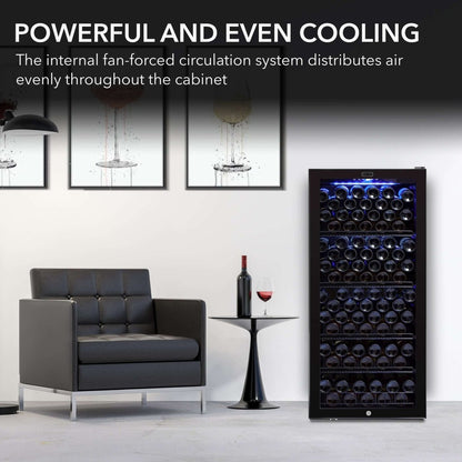 Whynter 124 Bottle Freestanding Wine Cooler/Refrigerator FWC - 1201BB - Whynter - Buy at Wine Coolers Online