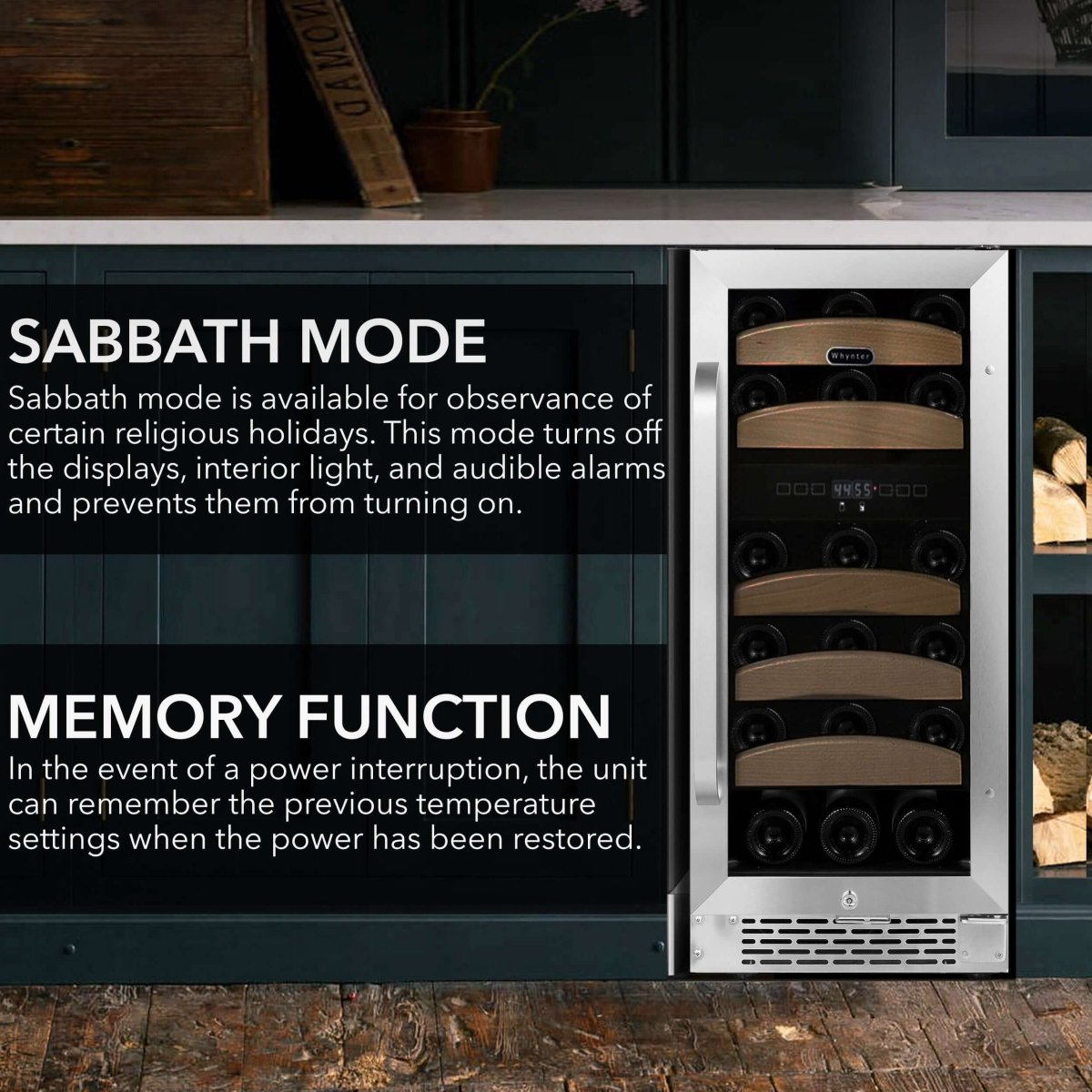 Whynter 15″ 28 Bottle Dual Temperature Zone Built - In Wine Refrigerator/Cooler BWR - 281DZ - Whynter - Buy at Wine Coolers Online