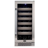 Whynter 15″ 33 Bottle Seamless Stainless Steel Door Single Zone Built - in Wine Refrigerator/Cooler BWR - 331SL - Whynter - Buy at Wine Coolers Online