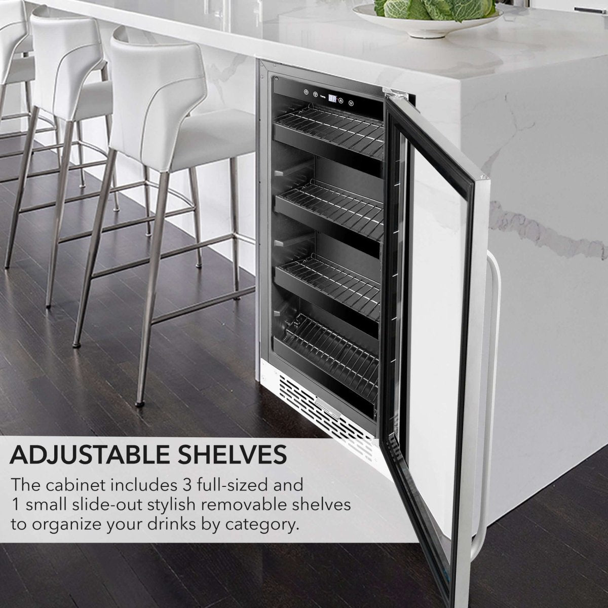 Whynter 15″ Built - In 112 Can Under - counter Stainless Steel Beverage Refrigerator/Cooler BBR838 - SB - Whynter - Buy at Wine Coolers Online