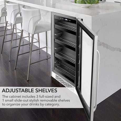 Whynter 15″ Built - In 112 Can Under - counter Stainless Steel Beverage Refrigerator/Cooler BBR838 - SB - Whynter - Buy at Wine Coolers Online