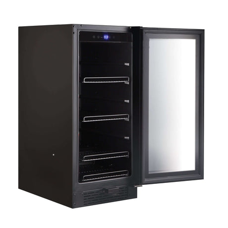 Whynter 15″ Built - in Black Glass 100 - can capacity 3.0 cu ft. Beverage Refrigerator/Cooler BBR - 801BG - Whynter - Buy at Wine Coolers Online
