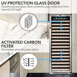 Whynter 166 Bottle Built - in Stainless Steel Wine Refrigerator/Cooler BWR - 1662SD - Whynter - Buy at Wine Coolers Online