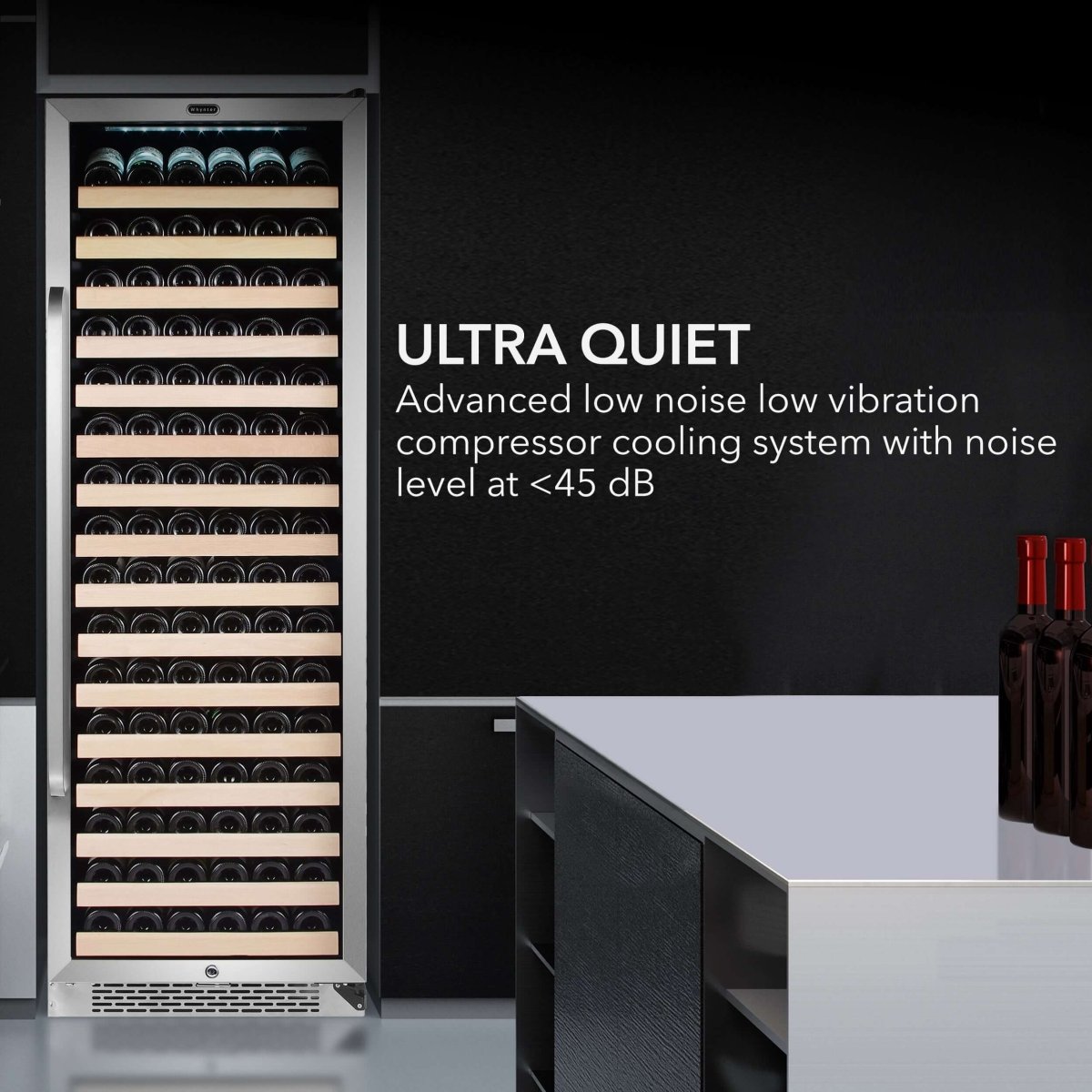 Whynter 166 Bottle Built - in Stainless Steel Wine Refrigerator/Cooler BWR - 1662SD - Whynter - Buy at Wine Coolers Online