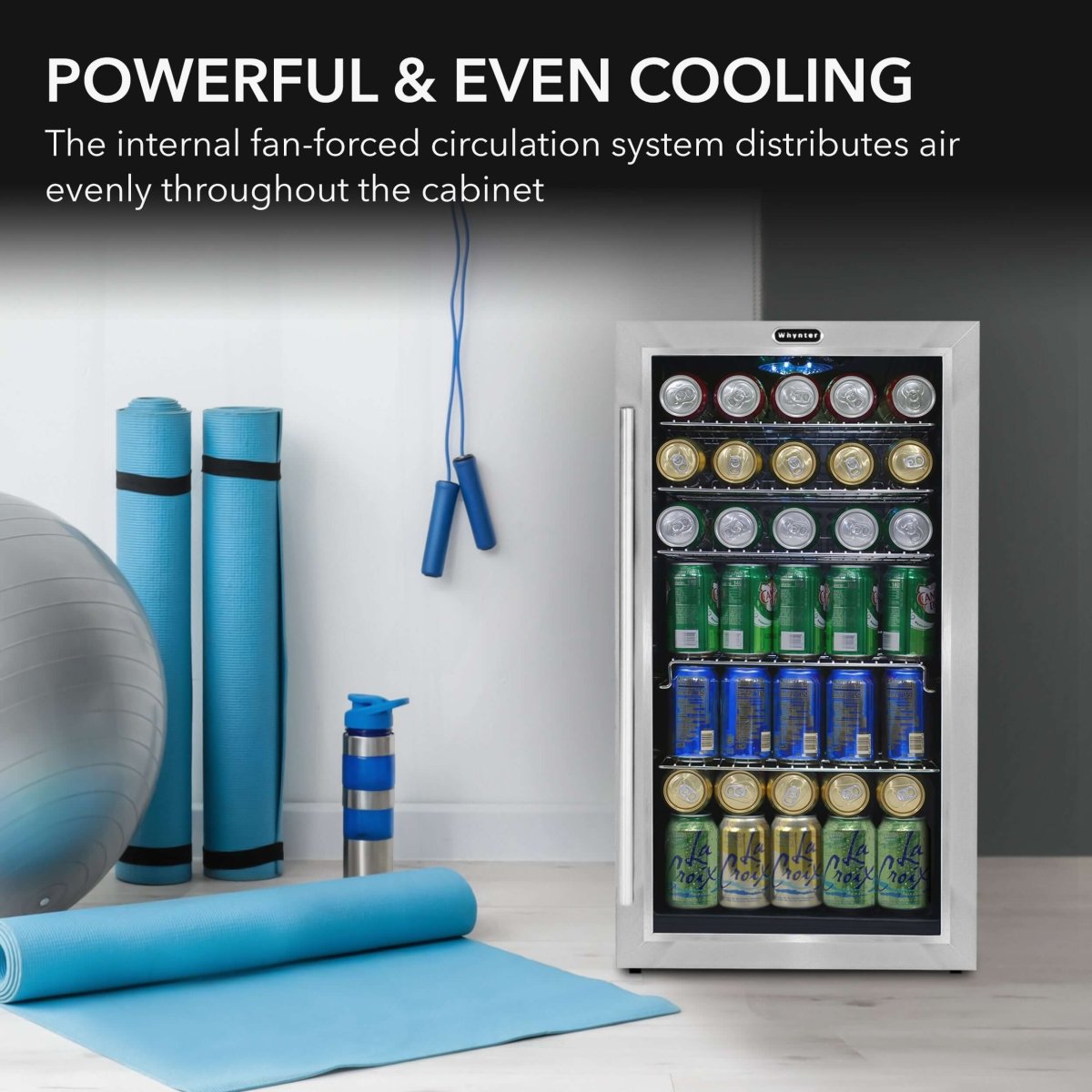 Whynter 17″ 120 Can Freestanding Beverage Refrigerator Cooler Stainless Steel - Whynter - Buy at Wine Coolers Online