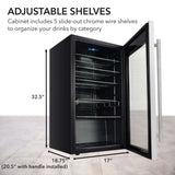 Whynter 17″ 120 Can Freestanding Beverage Refrigerator Cooler Stainless Steel - Whynter - Buy at Wine Coolers Online