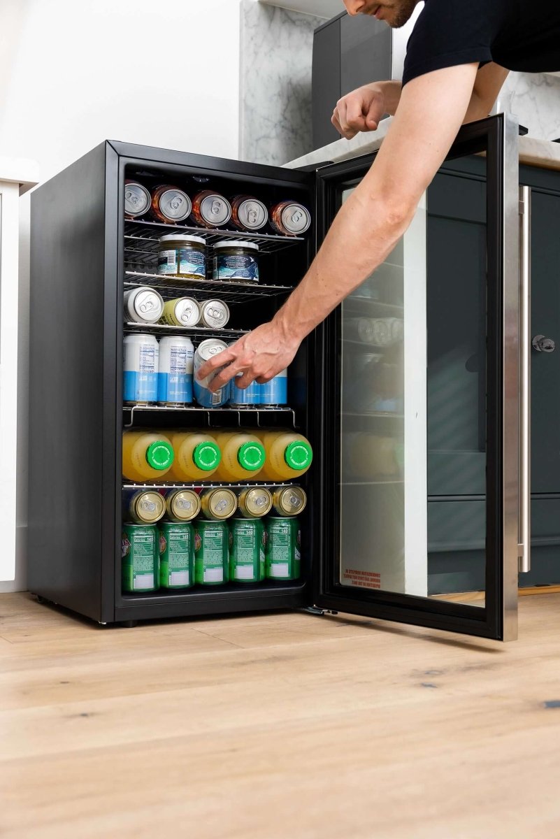 Whynter 17″ 120 Can Freestanding Beverage Refrigerator Cooler Stainless Steel - Whynter - Buy at Wine Coolers Online