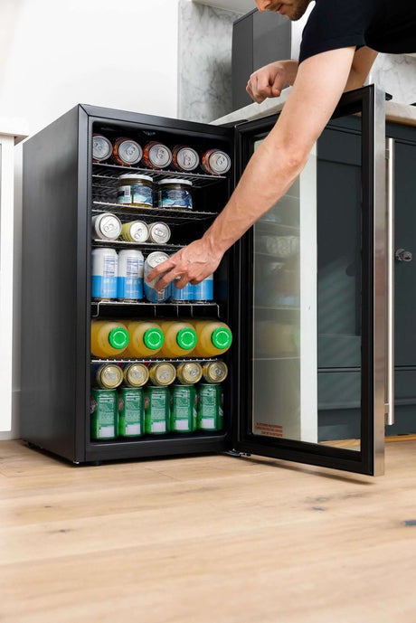 Whynter 17″ 120 Can Freestanding Beverage Refrigerator Cooler Stainless Steel - Whynter - Buy at Wine Coolers Online