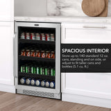 Whynter 24″ Built - In 182 Can Under - Counter Stainless Steel Beverage Refrigerator/Cooler BBR - 148SB - Whynter - Buy at Wine Coolers Online
