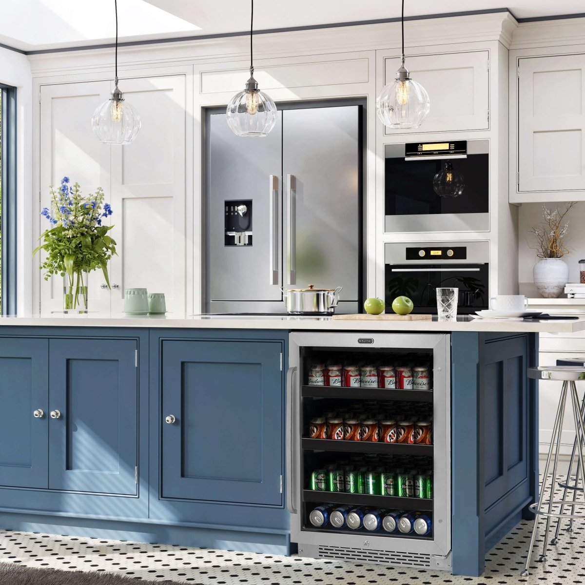 Whynter 24″ Built - In 182 Can Under - Counter Stainless Steel Beverage Refrigerator/Cooler BBR - 148SB - Whynter - Buy at Wine Coolers Online