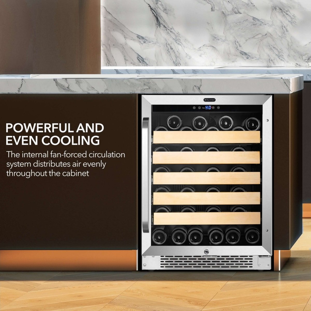 Whynter 24″ Built - In Stainless Steel 54 Bottle Wine Refrigerator Cooler BWR - 541STS - Whynter - Buy at Wine Coolers Online