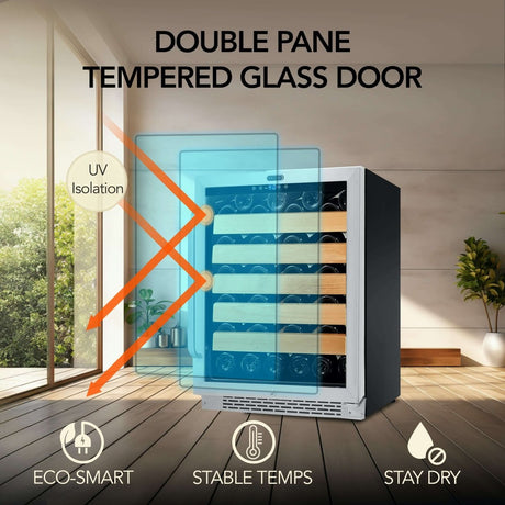 Whynter 24″ Built - In Stainless Steel 54 Bottle Wine Refrigerator Cooler BWR - 541STS - Whynter - Buy at Wine Coolers Online