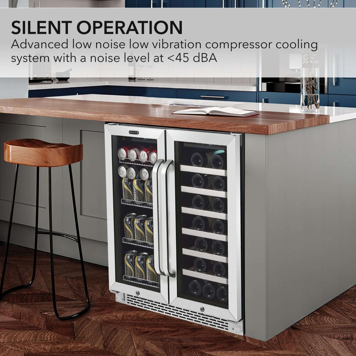 Whynter 30″ Built - In French Door Dual Zone Wine & Beverage Refrigerator/Cooler BWB - 3388FDS - Whynter - Buy at Wine Coolers Online