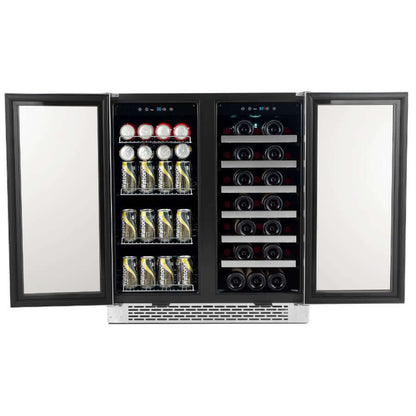 Whynter 30″ Built - In French Door Dual Zone Wine & Beverage Refrigerator/Cooler BWB - 3388FDS - Whynter - Buy at Wine Coolers Online