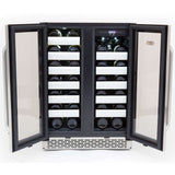 Whynter 40 Bottle Seamless Stainless Steel Door Dual Zone Built - in Wine Refrigerator/Cooler BWR - 401DS - Whynter - Buy at Wine Coolers Online