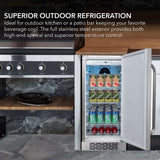 Whynter BOR - 326FS 15″ Built - In Energy Star 3.0 cu. ft. Indoor/Outdoor Beverage Refrigerator Weather Proof Cooler - Whynter - Buy at Wine Coolers Online