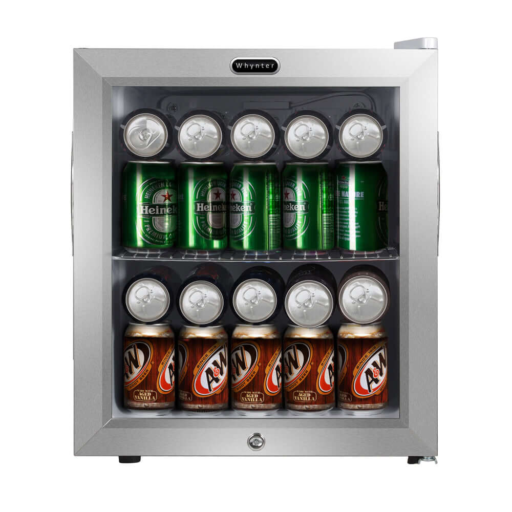 Whynter BR - 062WS 17″ 68 Can Freestanding Stainless Beverage Refrigerator - Whynter - Buy at Wine Coolers Online