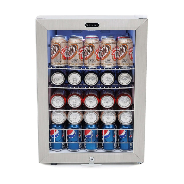 Whynter BR - 091WS 17″ 90 Can Freestanding Stainless Beverage Refrigerator/Cooler - Whynter - Buy at Wine Coolers Online