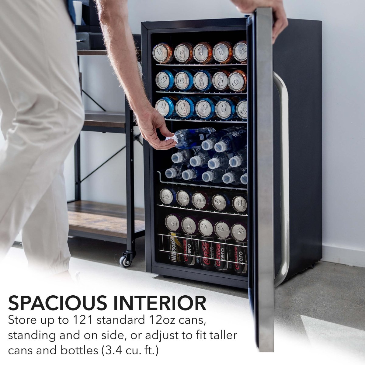 Whynter BR - 1211DS 19″ 136 Can Stainless Freestanding Beverage Refrigerator/Cooler - Whynter - Buy at Wine Coolers Online