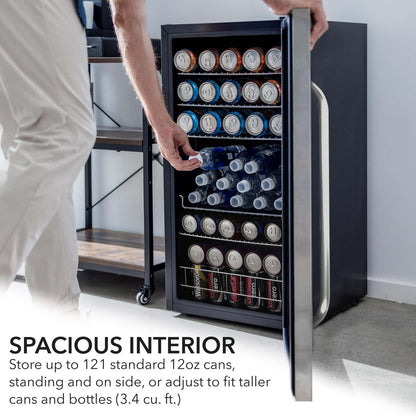 Whynter BR - 1211DS 19″ 136 Can Stainless Freestanding Beverage Refrigerator/Cooler - Whynter - Buy at Wine Coolers Online