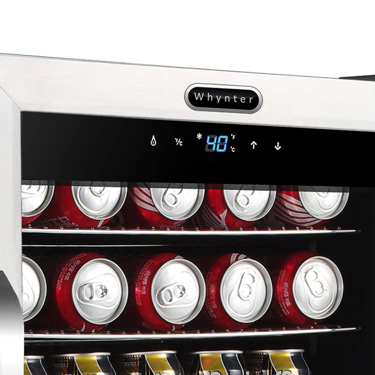 Whynter BR - 1211DS 19″ 136 Can Stainless Freestanding Beverage Refrigerator/Cooler - Whynter - Buy at Wine Coolers Online