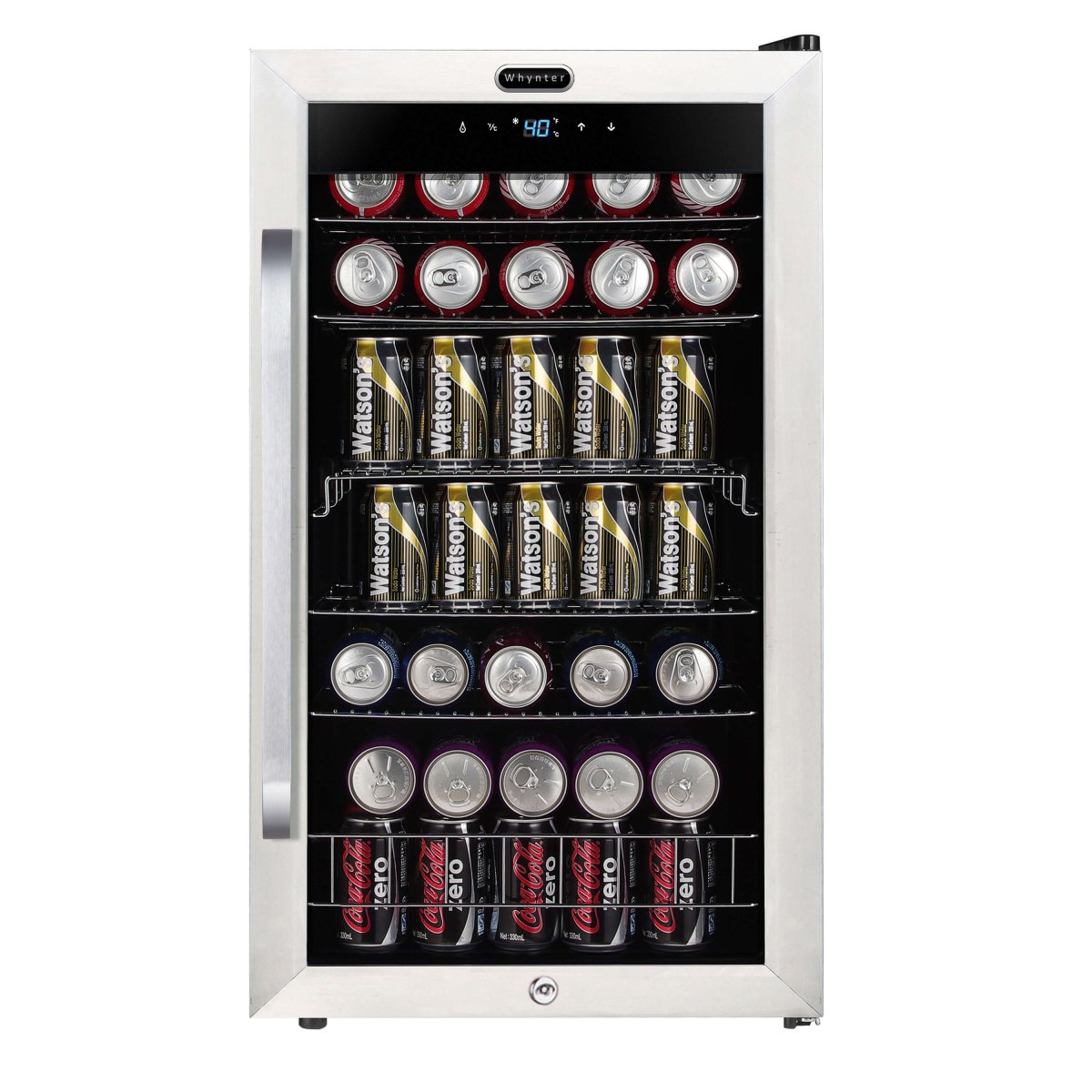 Whynter BR - 1211DS 19″ 136 Can Stainless Freestanding Beverage Refrigerator/Cooler - Whynter - Buy at Wine Coolers Online