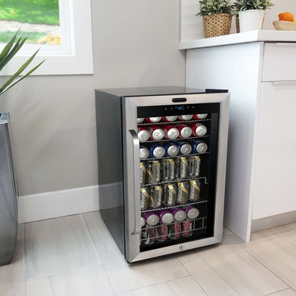 Whynter BR - 1211DS 19″ 136 Can Stainless Freestanding Beverage Refrigerator/Cooler - Whynter - Buy at Wine Coolers Online