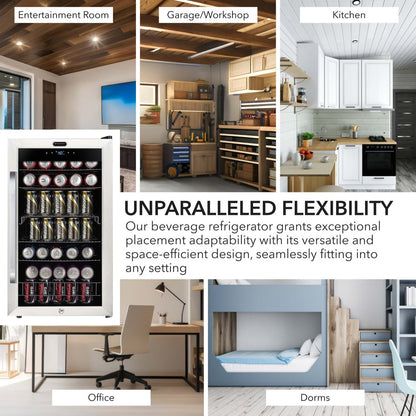 Whynter BR - 1211DS 19″ 136 Can Stainless Freestanding Beverage Refrigerator/Cooler - Whynter - Buy at Wine Coolers Online