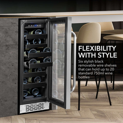 Whynter BWR - 208SB 12″ Built - In 20 Bottle Under - counter Stainless Steel Wine Refrigerator - Whynter - Buy at Wine Coolers Online