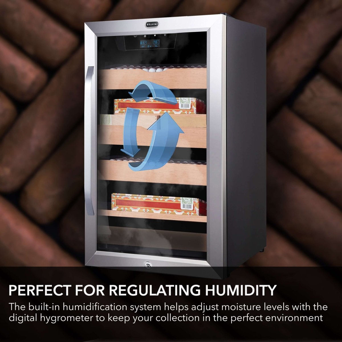 Whynter CHC - 421HC 650 - Count 4.2 cu.ft. Electric Cigar Cabinet Cooler and Humidor - Whynter - Buy at Wine Coolers Online