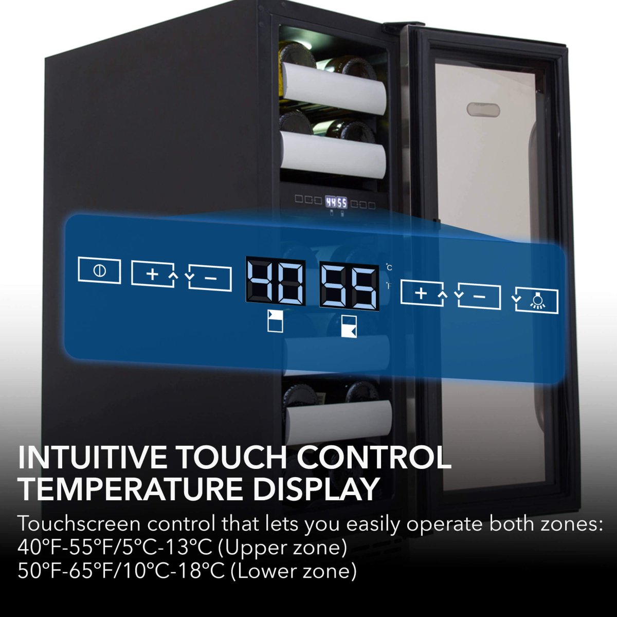 Whynter Elite 17 Bottle Dual Zone Wine Refrigerator BWR - 171DS - Whynter - Buy at Wine Coolers Online