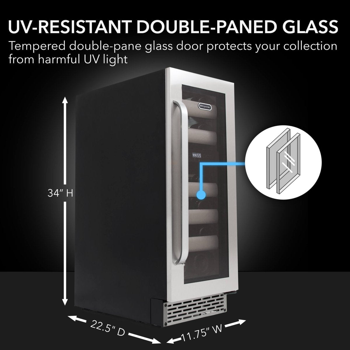 Whynter Elite 17 Bottle Dual Zone Wine Refrigerator BWR - 171DS - Whynter - Buy at Wine Coolers Online