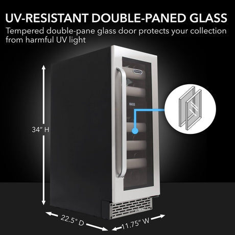 Whynter Elite 17 Bottle Dual Zone Wine Refrigerator BWR - 171DS - Whynter - Buy at Wine Coolers Online