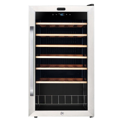 Whynter FWC - 341TS 34 Bottle Freestanding Stainless Steel Wine Refrigerator with Display Shelf - Whynter - Buy at Wine Coolers Online