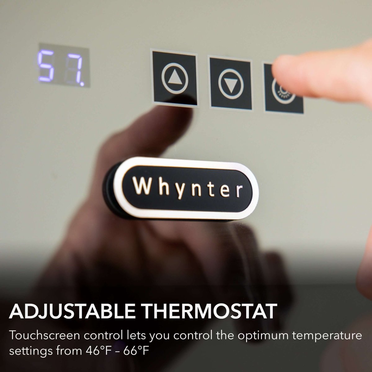 Whynter WC - 201TD 20 Bottle Freestanding Thermoelectric Wine Cooler with Mirror Glass Door - Whynter - Buy at Wine Coolers Online