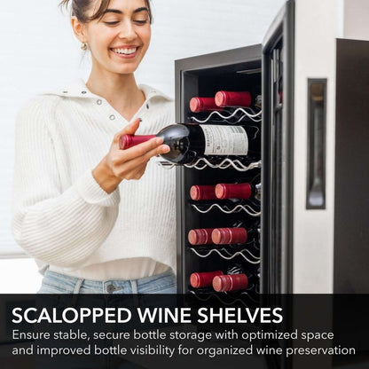 Whynter WC - 201TD 20 Bottle Freestanding Thermoelectric Wine Cooler with Mirror Glass Door - Whynter - Buy at Wine Coolers Online